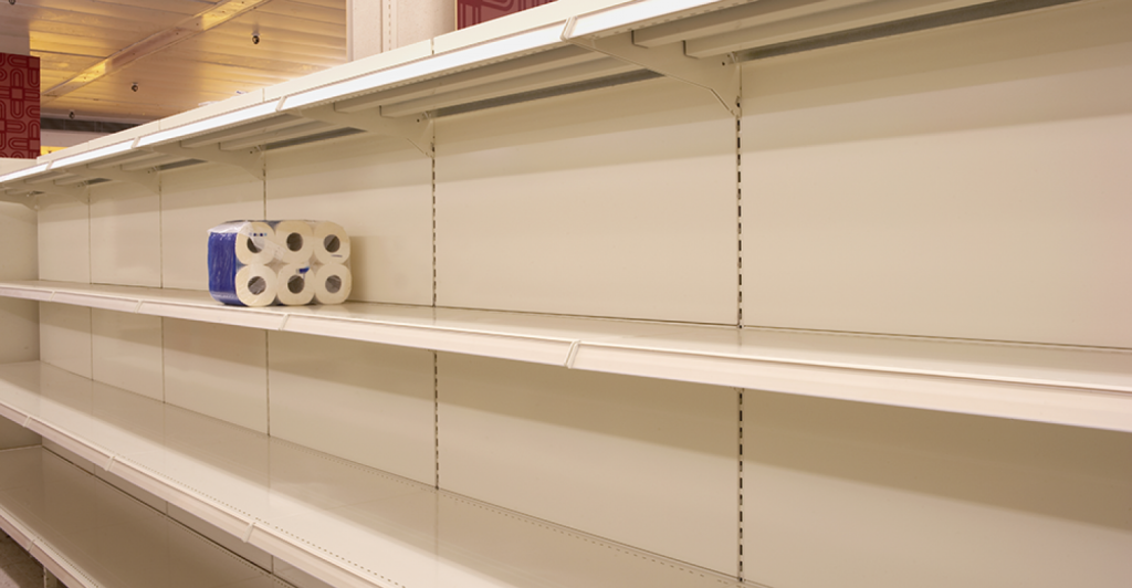 Coronavirus empty shelves
