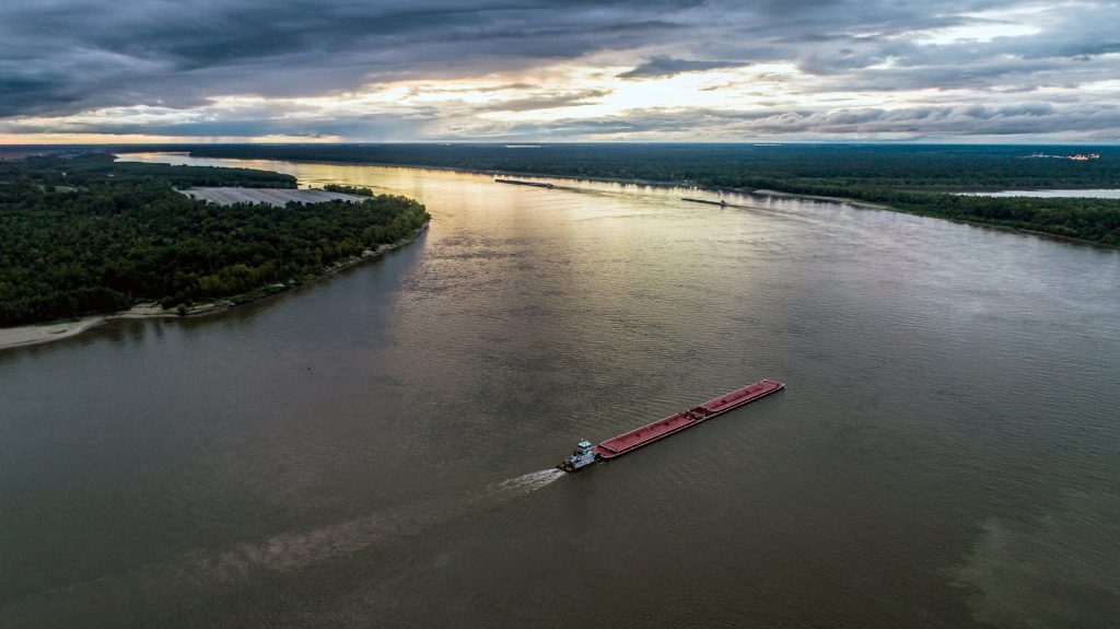 Low Mississippi River Water Levels Impact Barge Traffic